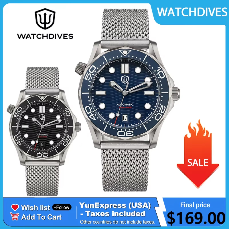 Body Jewelry Titanium - Watchdives WD007 39mm Dive Watch Titanium