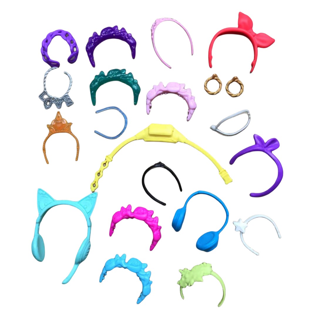 Body Jewelry Hoops - Multi-Shape Doll Headband Earrings Necklace Watch