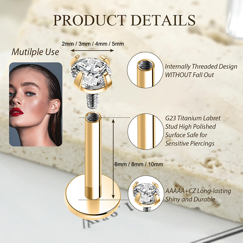 16G Titanium Internally Thread - Body Jewelry Titanium 评论和价格