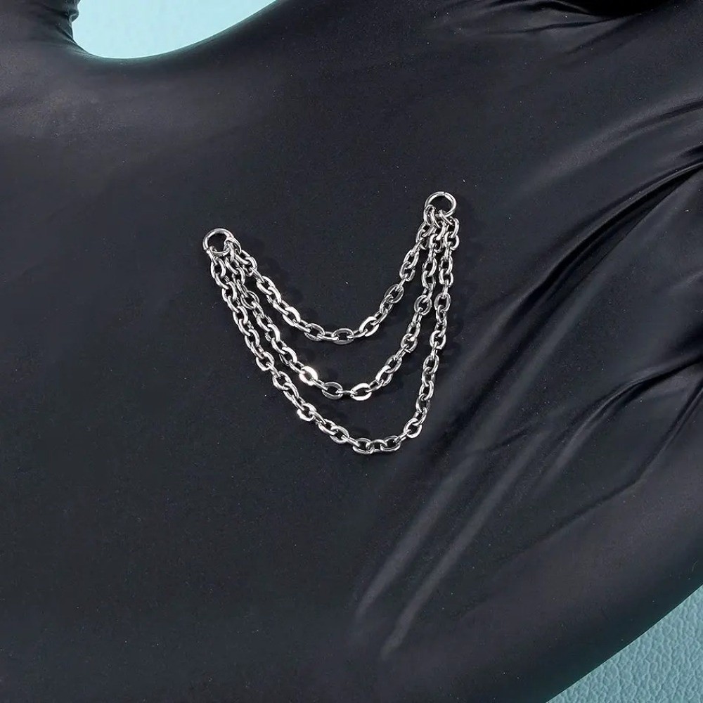 Fashion Titanium Nose Chain Do - Body Jewelry Titanium 评论和价格