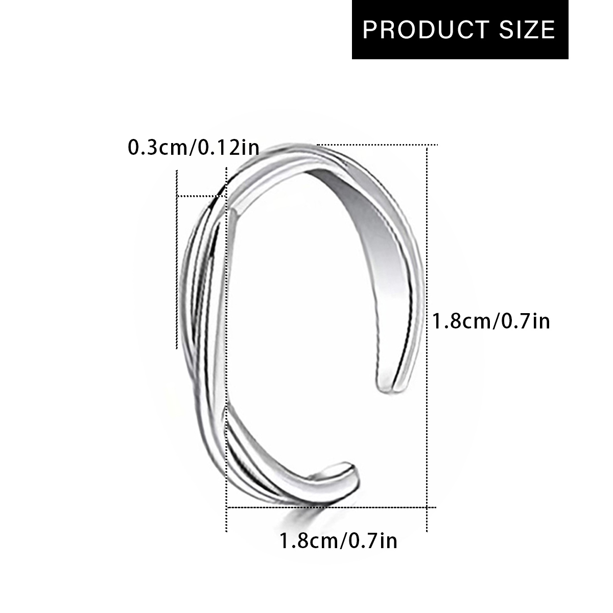 1Pc/3Pcs Simple Stainless Stee - Body Jewelry Hoops 评论和价格