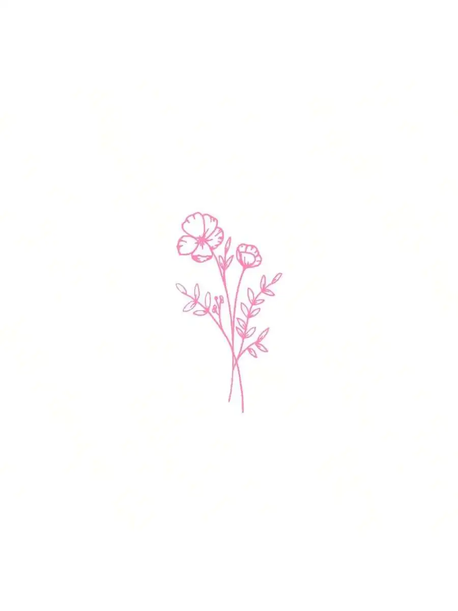 1pc Wild Flower Car Sticker, S - Body Jewelry And Piercing 评论和价格