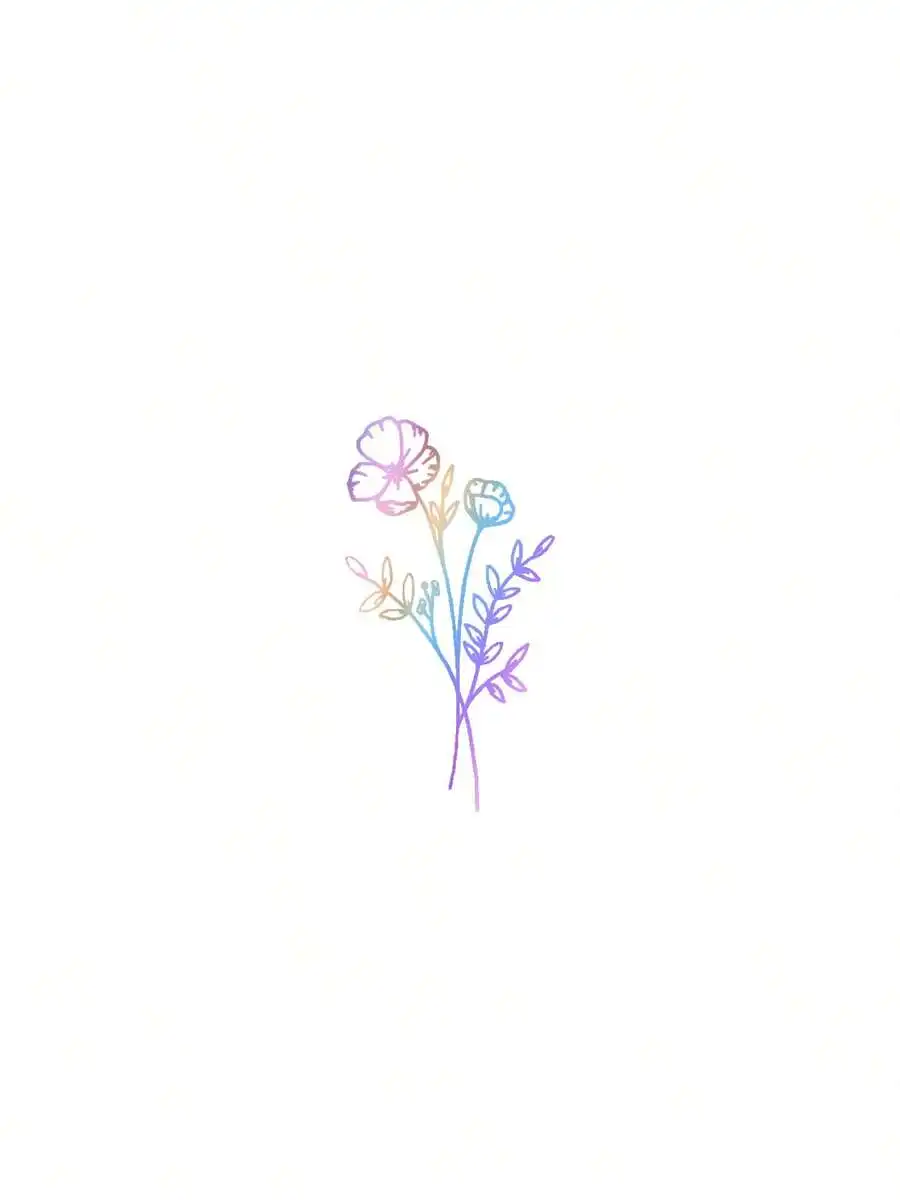 1pc Wild Flower Car Sticker, S - Body Jewelry And Piercing 评论和价格