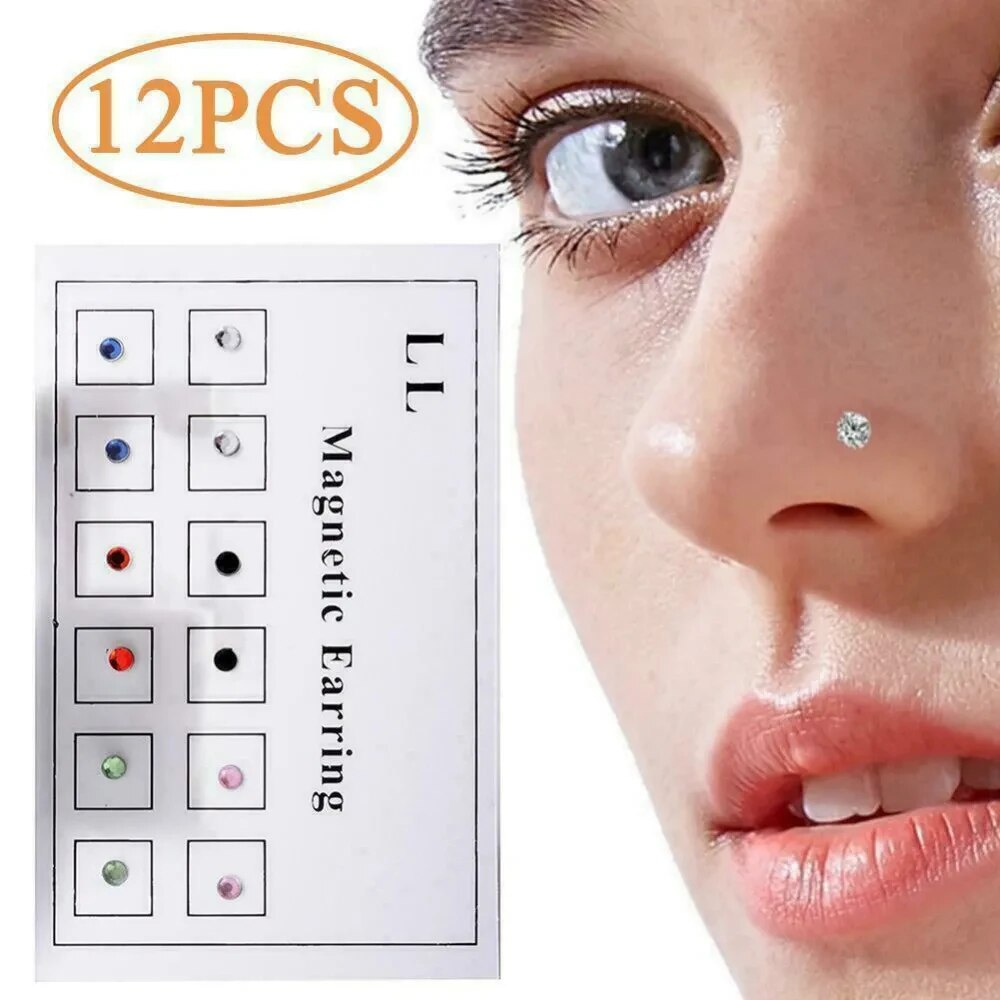 12PCS/Card Fake Cheater Non Pi - Body Jewelry Hoops 评论和价格