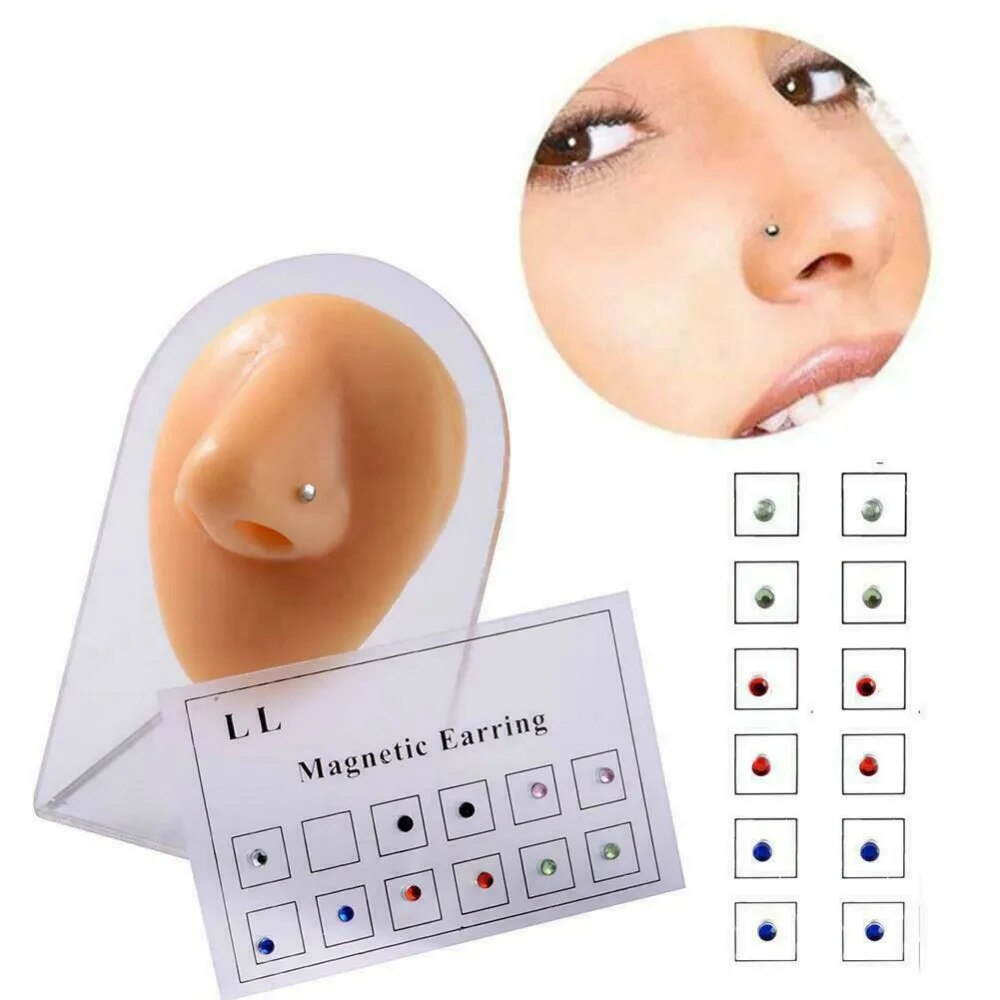 12PCS/Card Fake Cheater Non Pi - Body Jewelry Hoops 评论和价格