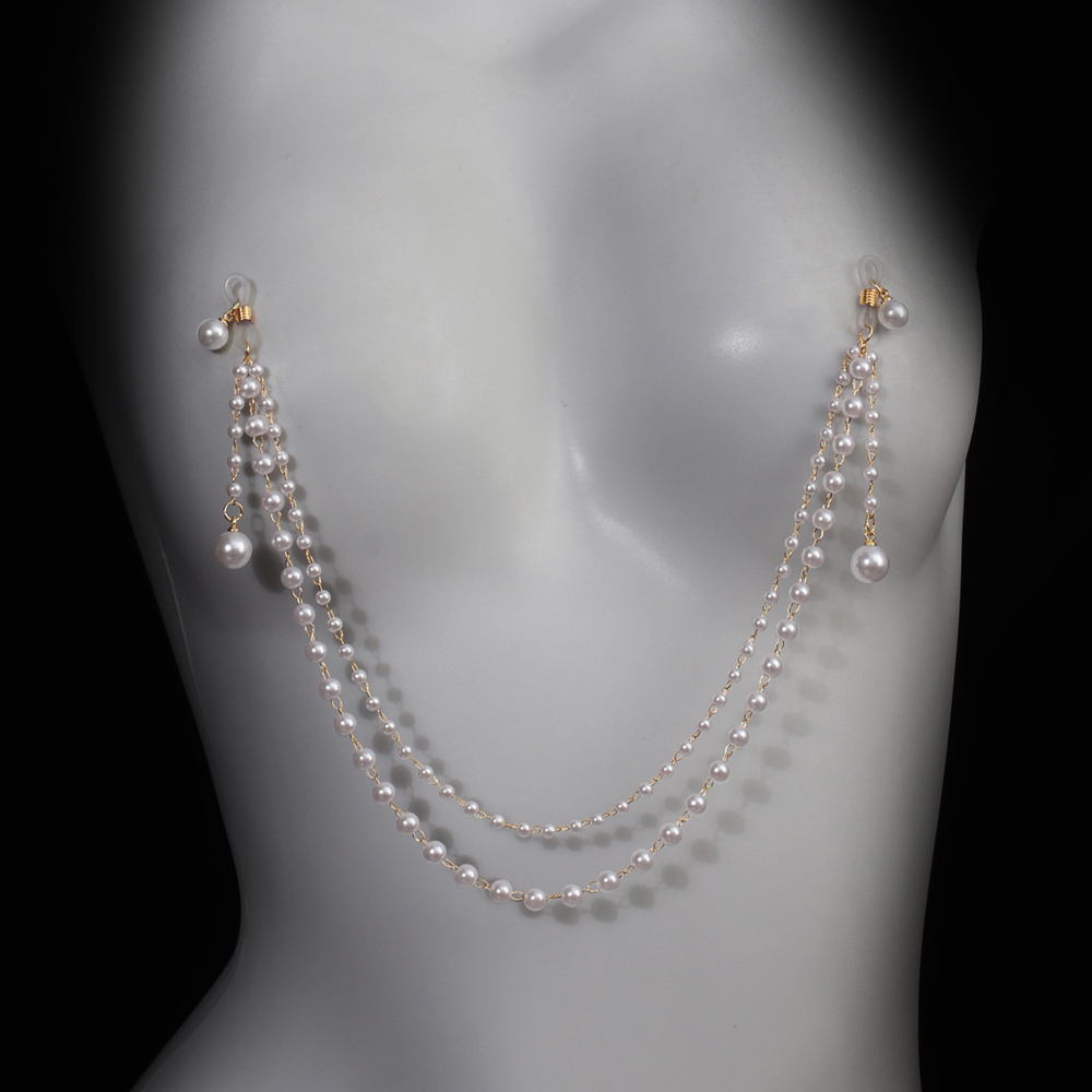 Imitation Pearl Tassel Chest C - Body Jewelry And Piercing 评论和价格