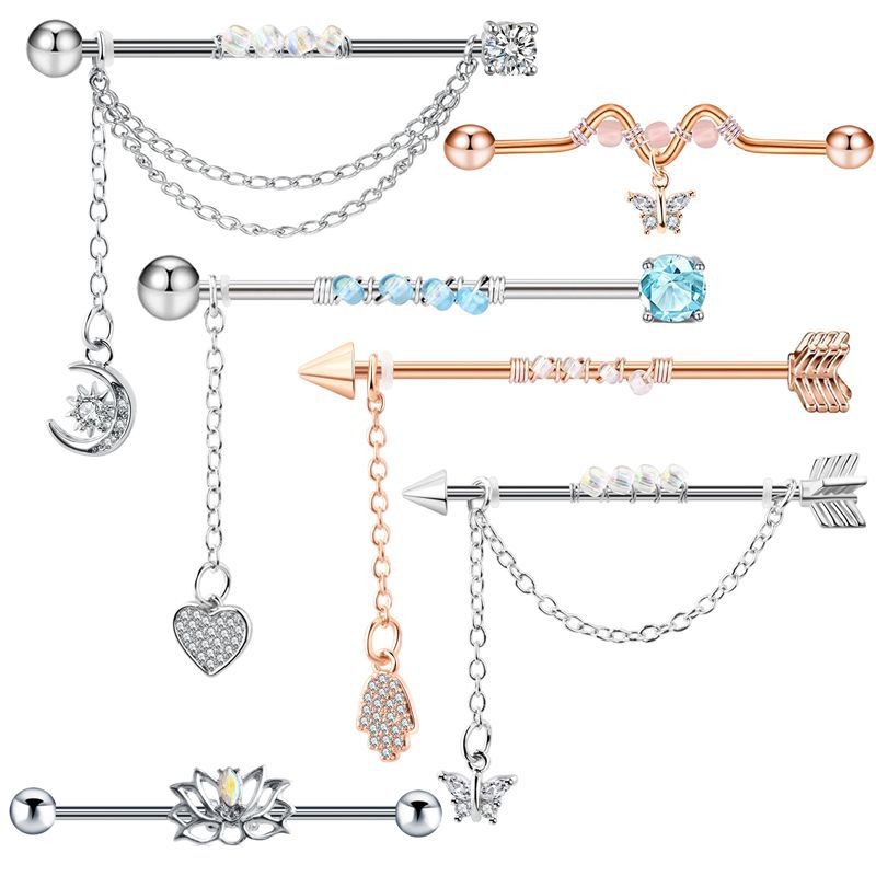 1PC Surgical Steel Industrial  - Body Jewelry Trend 评论和价格