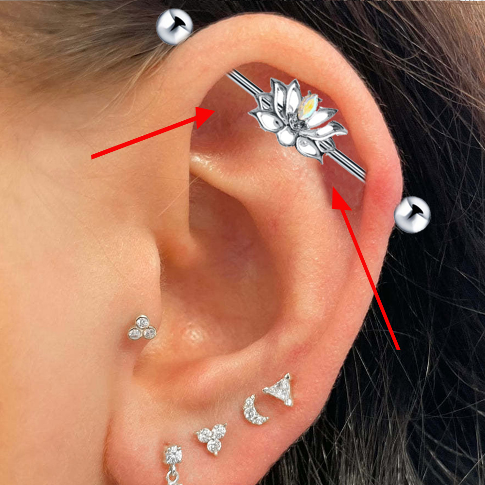 1PC Surgical Steel Industrial  - Body Jewelry Trend 评论和价格
