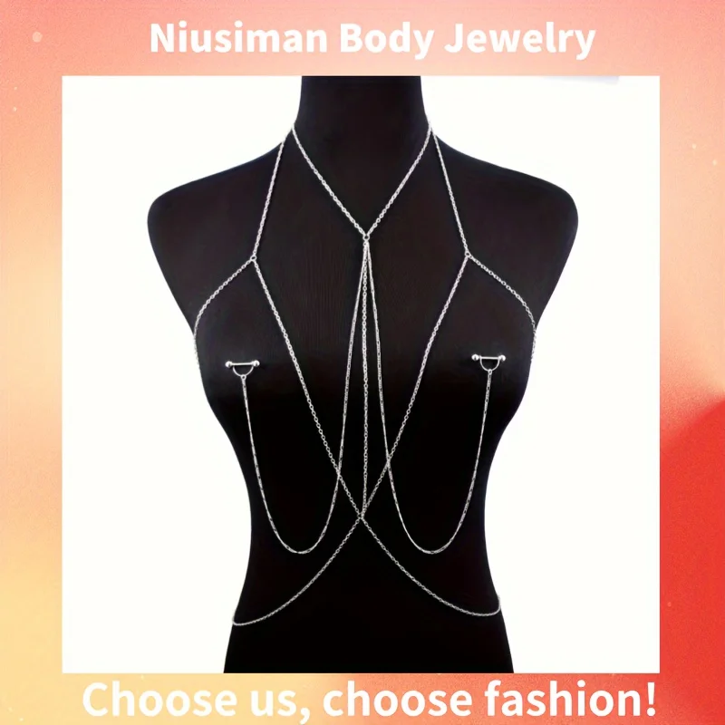 1pc  Elegant & Sexy Body Chain - Body Jewelry Chest 评论和价格