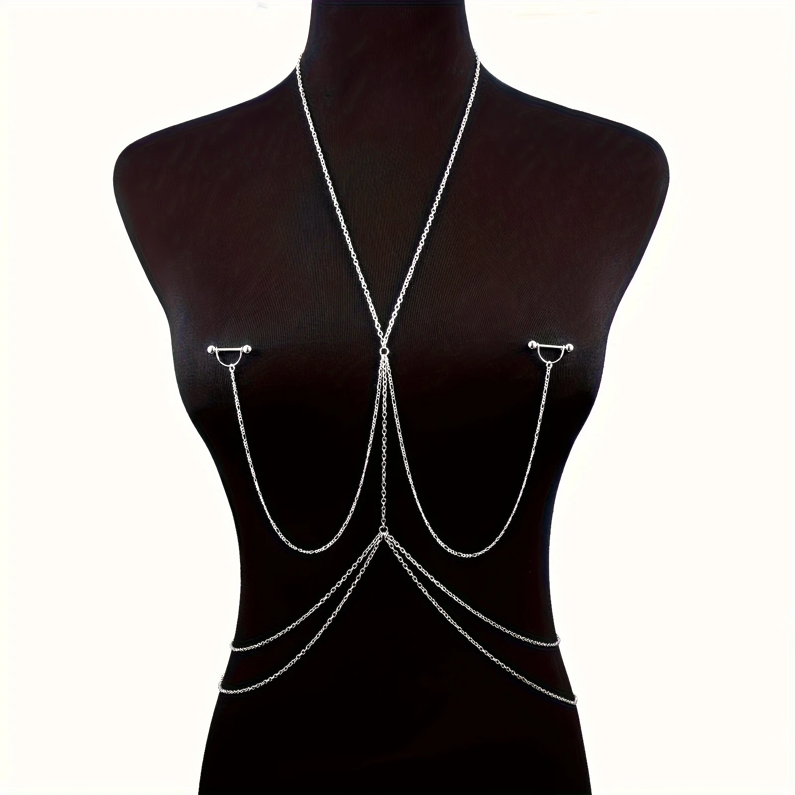 1pc  Elegant & Sexy Body Chain - Body Jewelry Chest 评论和价格