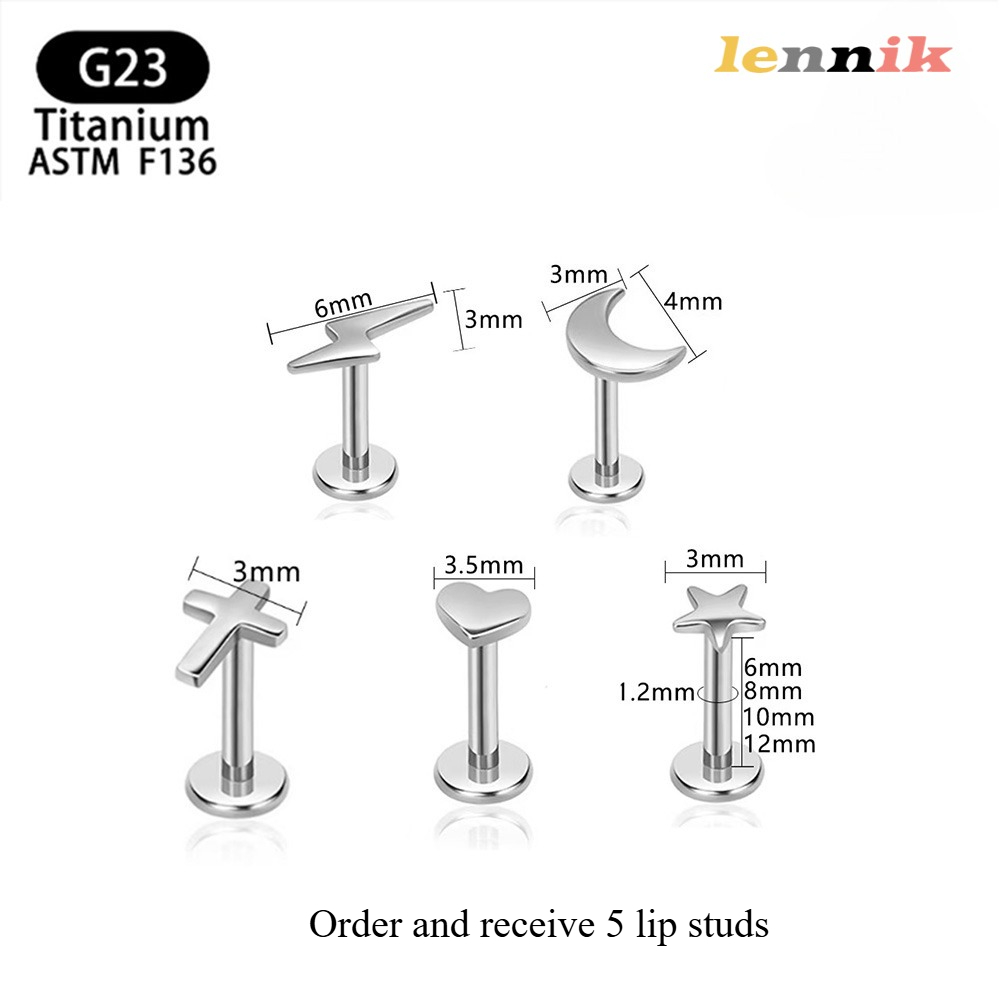 LENNIK F136 Titanium Alloy Cro - Body Jewelry Titanium 评论和价格