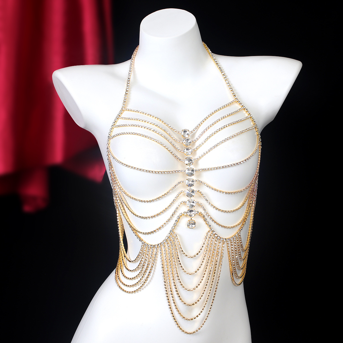 Luxurious Stripe Tassels Retro - Body Jewelry Chest 评论和价格