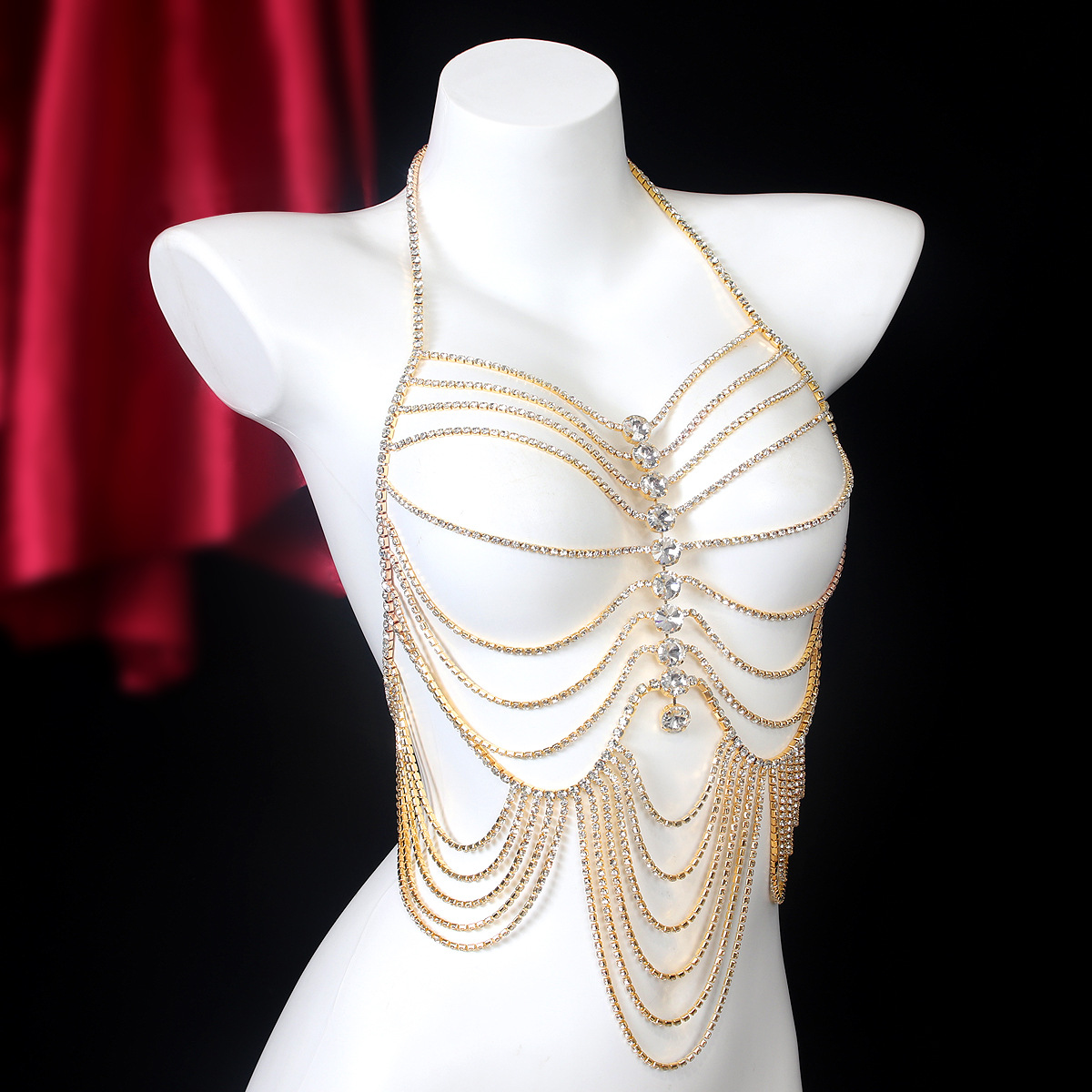 Luxurious Stripe Tassels Retro - Body Jewelry Chest 评论和价格