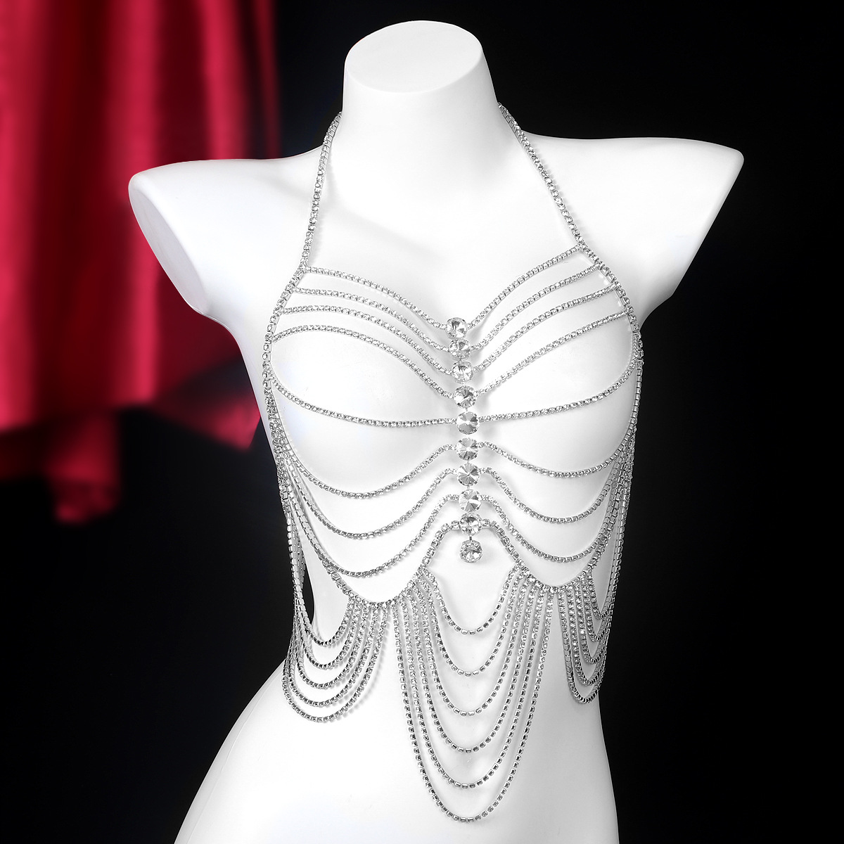 Luxurious Stripe Tassels Retro - Body Jewelry Chest 评论和价格