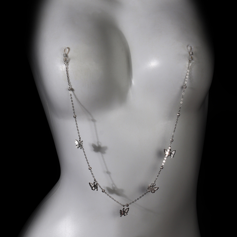 Sexy Metal Butterfly Nipple Ch - Body Jewelry And Piercing 评论和价格