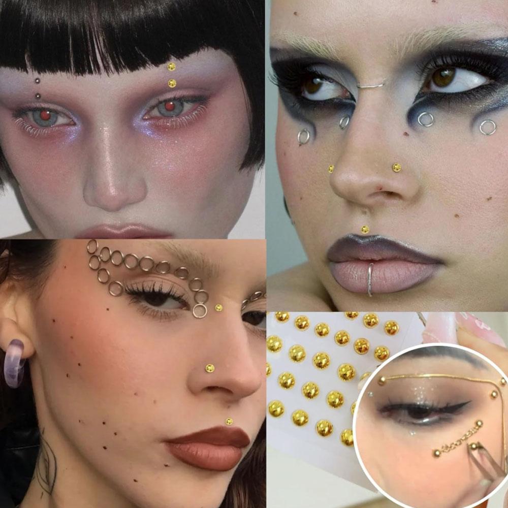 661Pcs Set Face Fake Piercings - Body Jewelry And Piercing 评论和价格