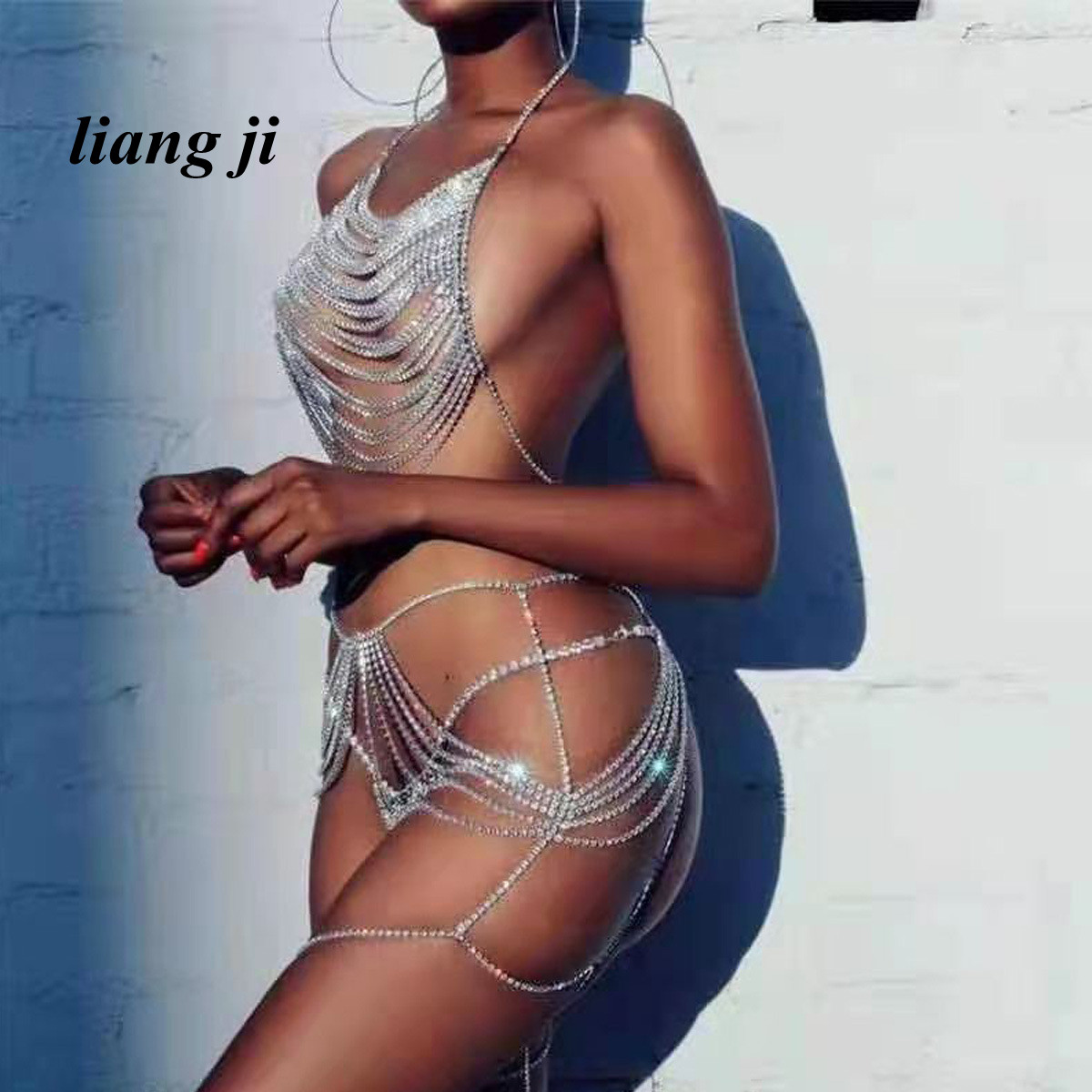 Sexy Body Chain Waist Chain Cr - Body Jewelry Chest 评论和价格
