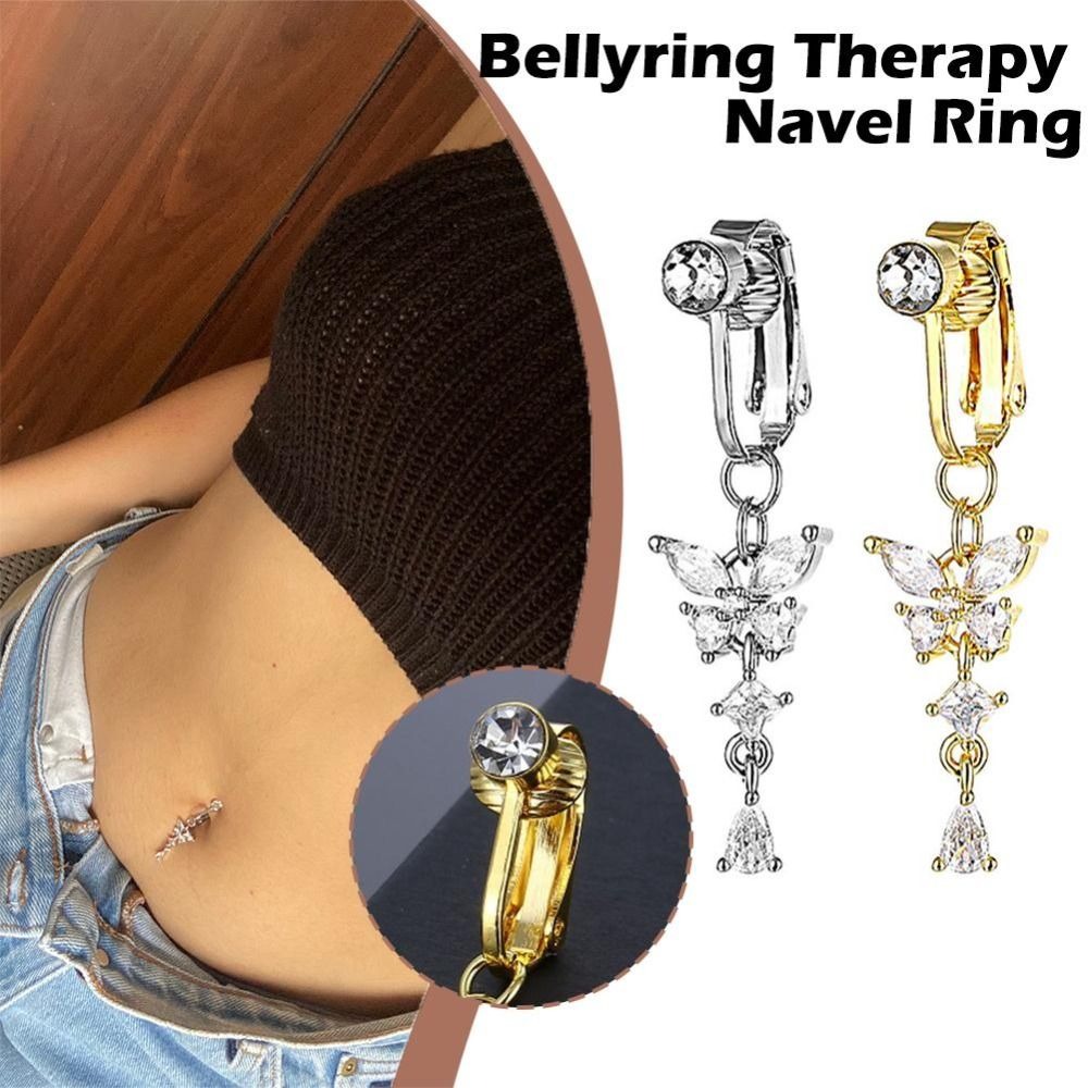 Butterfly Design Clip on Belly - Body Jewelry Materials 评论和价格