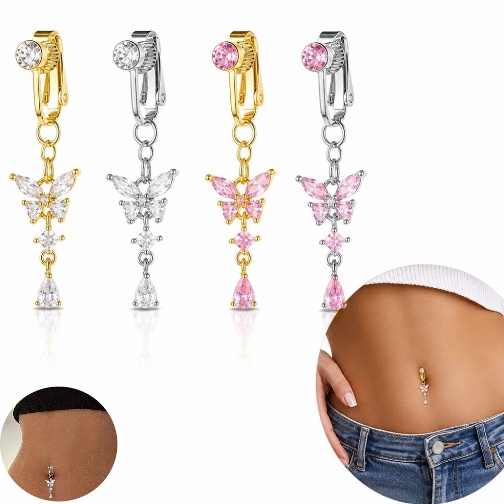 Clip on Belly Button Body Jewe - Body Jewelry Materials 评论和价格