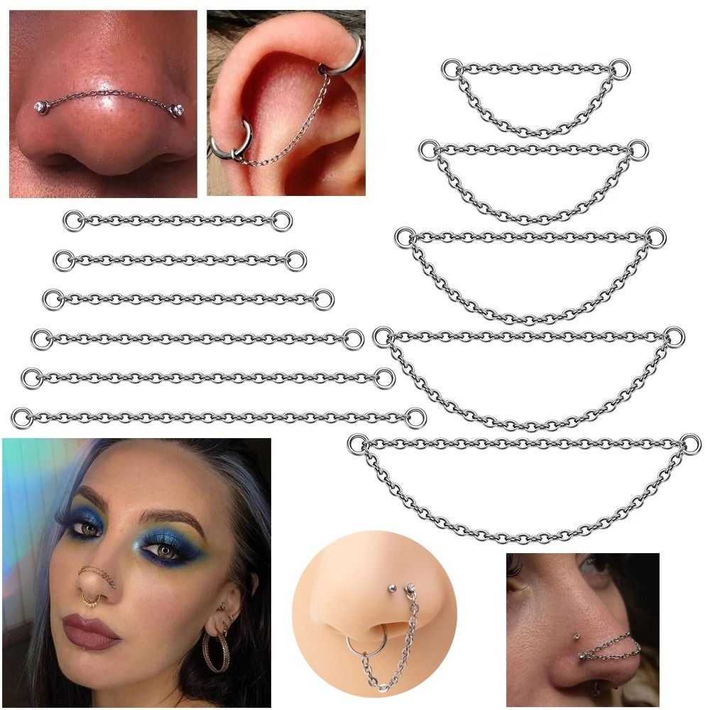 Fashion Titanium Nose Chain Do - Body Jewelry Titanium 评论和价格