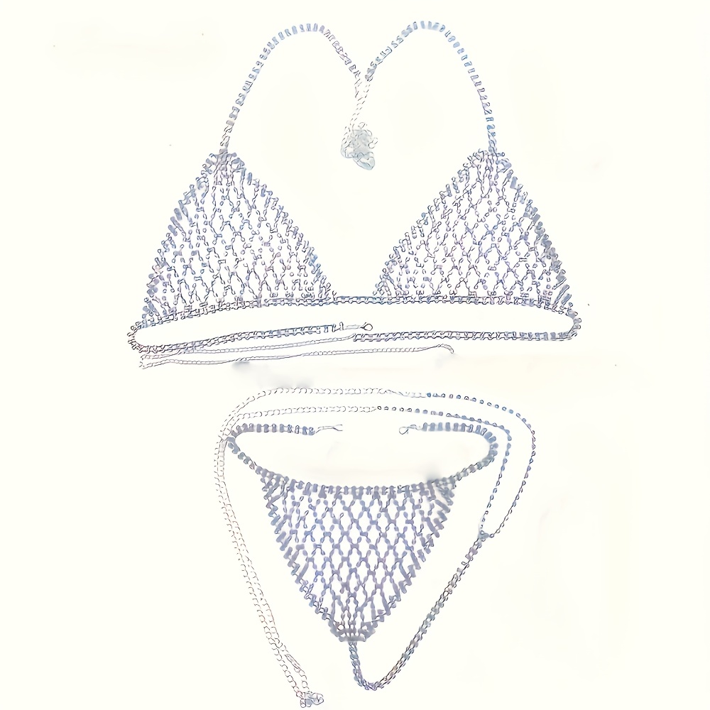 Personalized Sparkling Silvery - Body Jewelry Bra 评论和价格