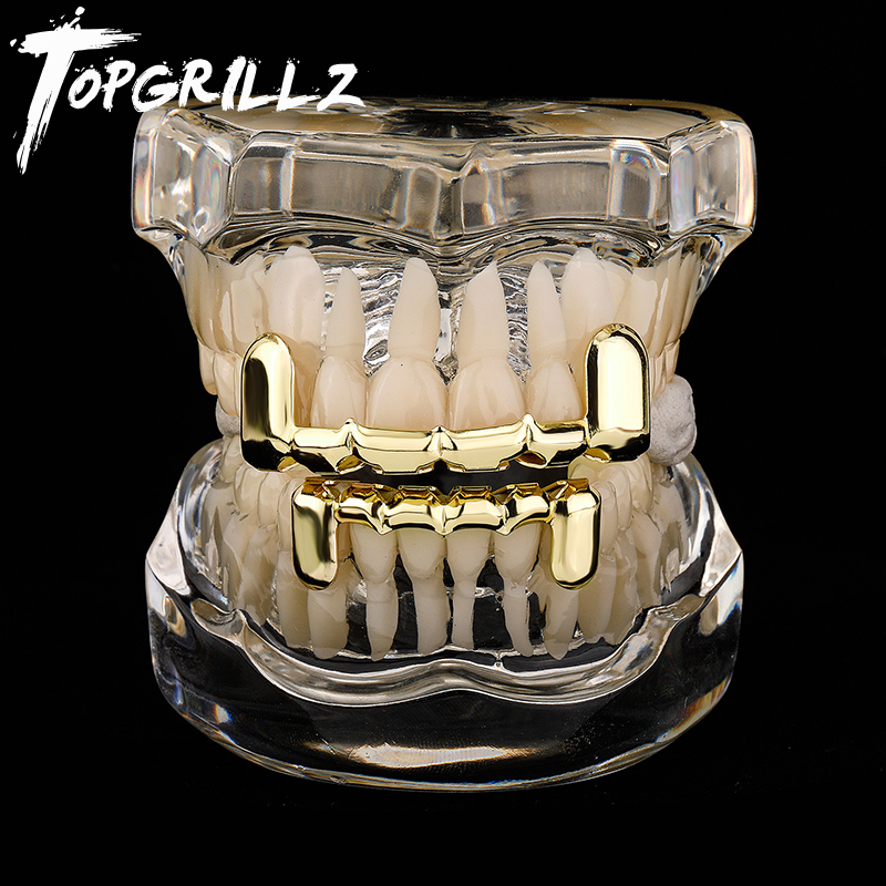 TOPGRILLZ Hip Hop Fangs Mouth  - Body Jewelry Trend 评论和价格