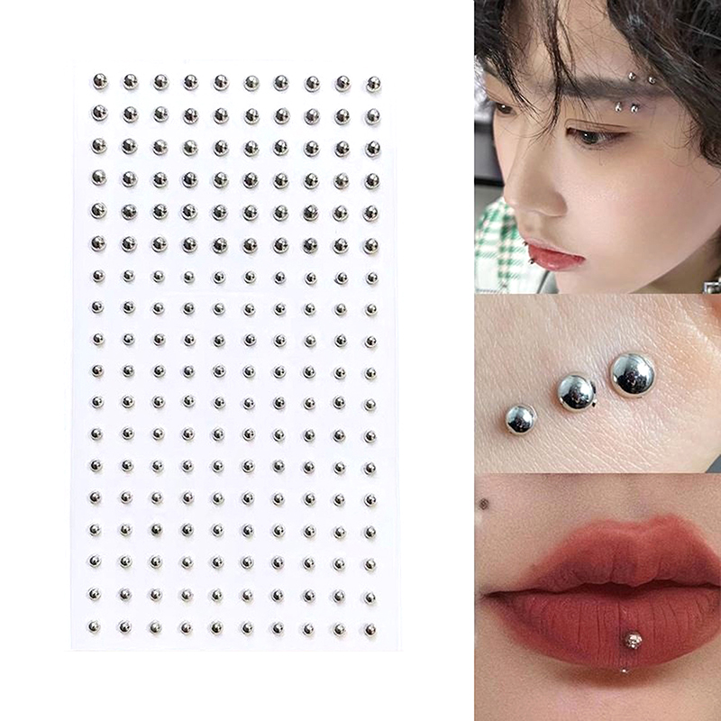 Diamond Sticker Fake Nose Stud - Body Jewelry And Piercing 评论和价格
