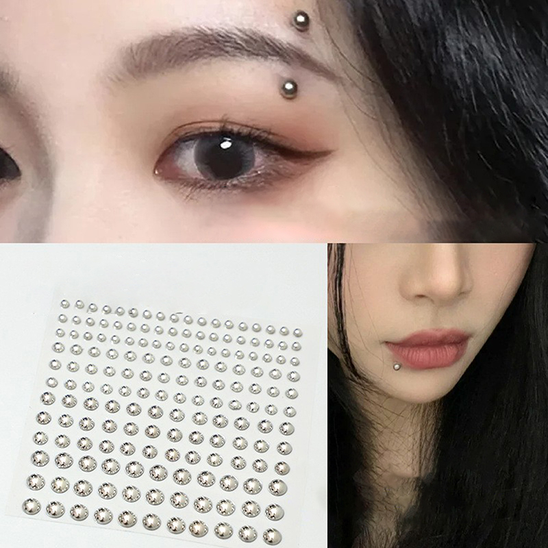 Diamond Sticker Fake Nose Stud - Body Jewelry And Piercing 评论和价格