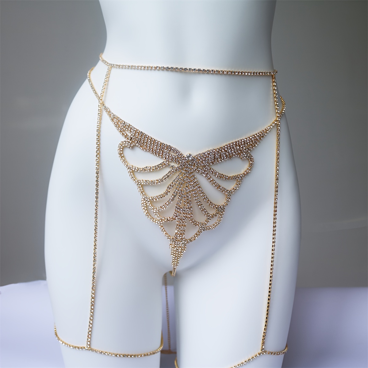 Multi layer rhinestone sparkli - Body Jewelry For You 评论和价格