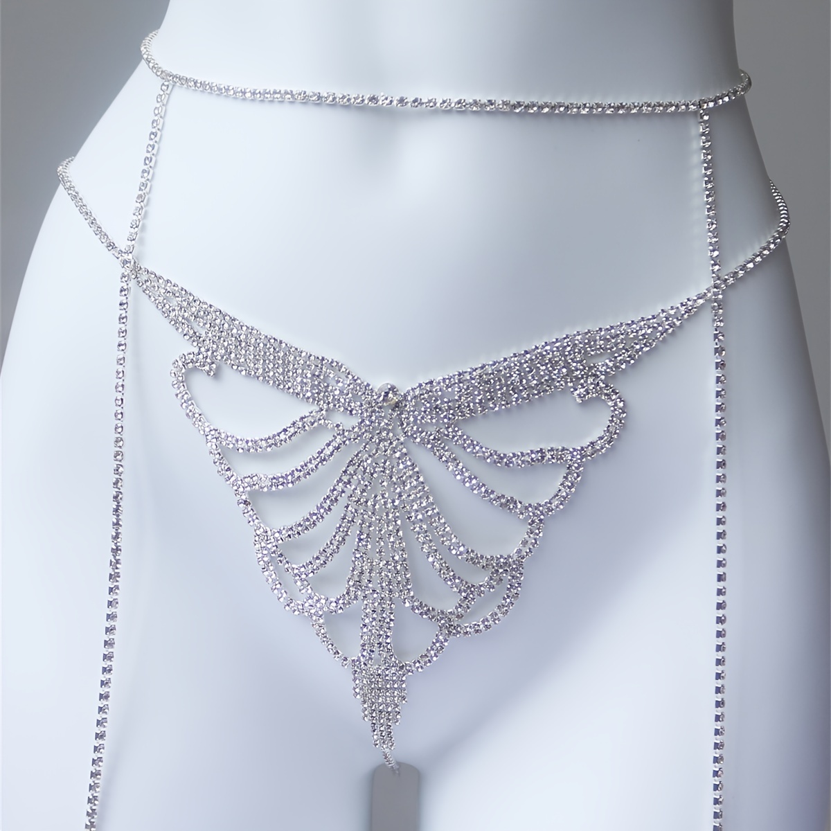 Multi layer rhinestone sparkli - Body Jewelry For You 评论和价格