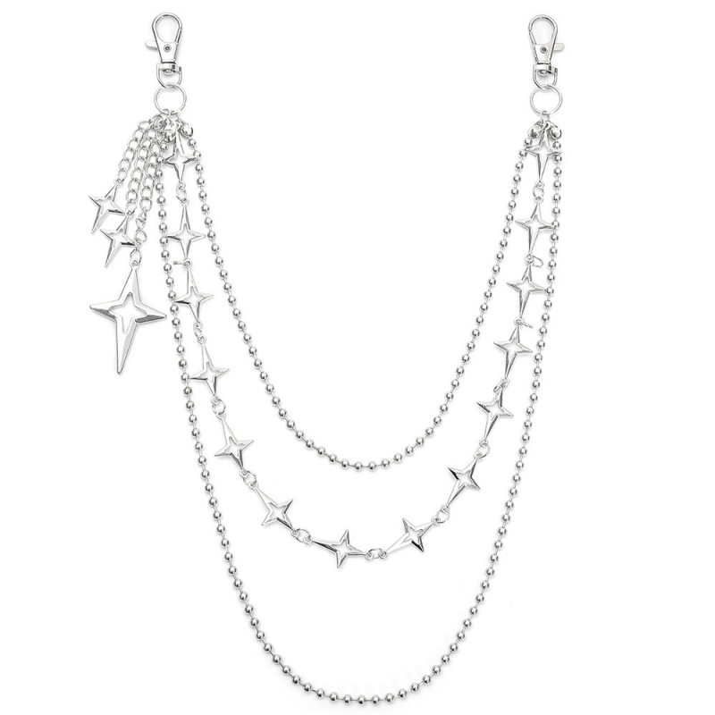 Women Punk Hip Hop Multilayer  - Body Jewelry Waist 评论和价格