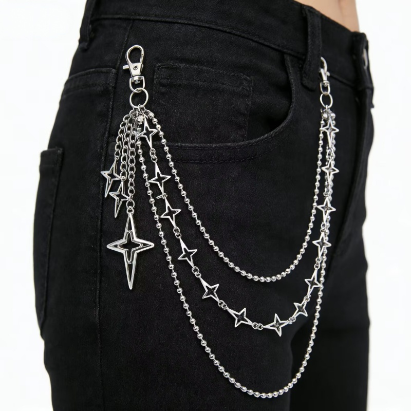 Women Punk Hip Hop Multilayer  - Body Jewelry Waist 评论和价格
