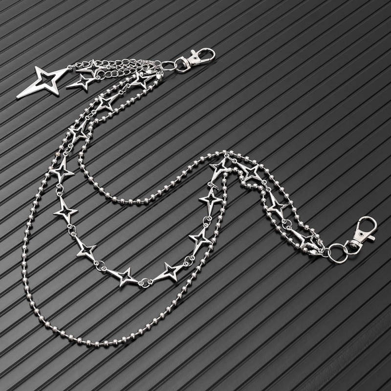 Women Punk Hip Hop Multilayer  - Body Jewelry Waist 评论和价格