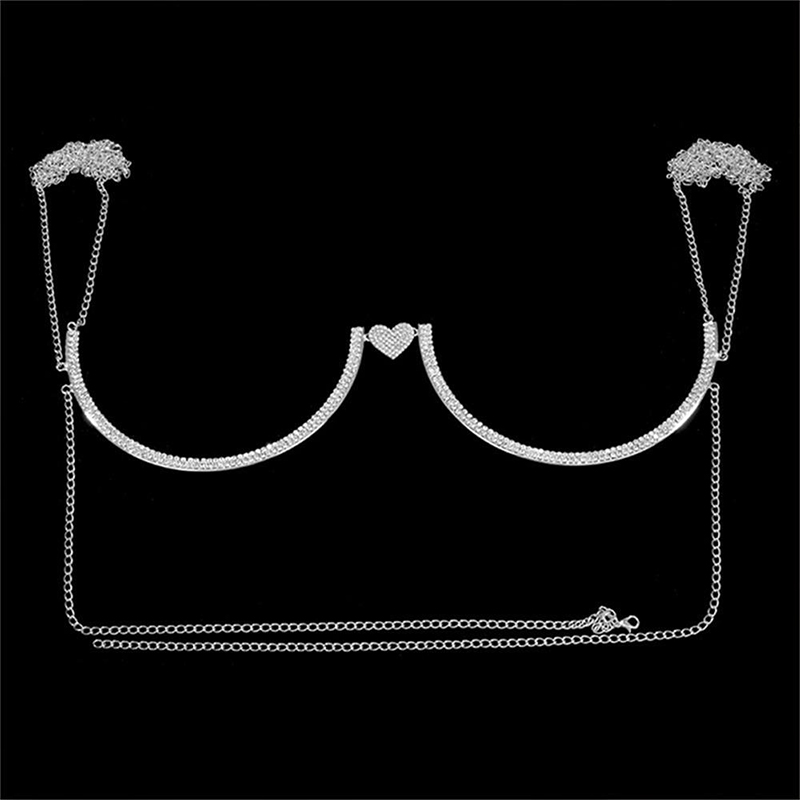 Stonefans Heart Rhinestone Che - Body Jewelry Chest 评论和价格