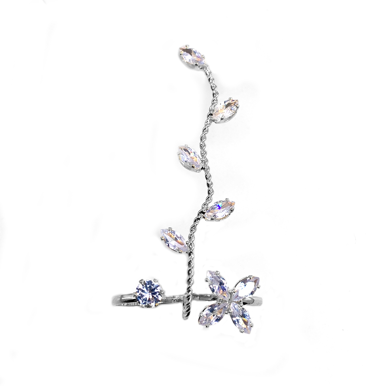 1pc Exquisite Zircon Foot Ring - Body Jewelry Hoops 评论和价格